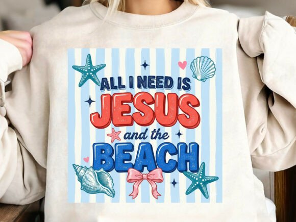 All I Need is Jesus Beach Summer PNG