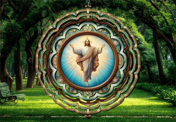 Ascension of Jesus Christ Wind Spinner Crafts