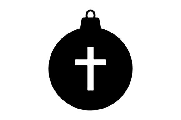 Black Minimalist Christian Cross Pendant