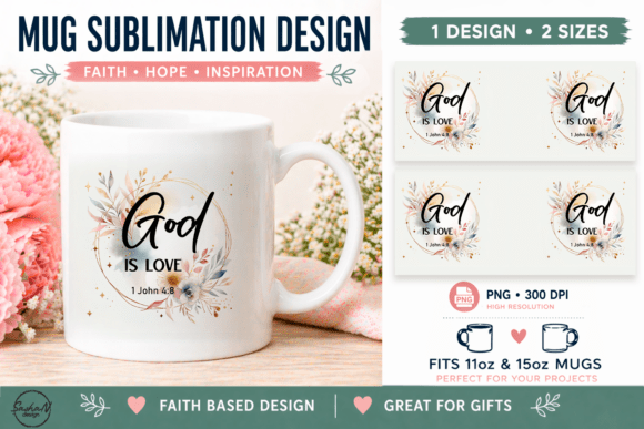 Christian Mug Sublimation, Bible Quote