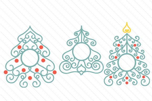 Christmas Tree Monogram Frames