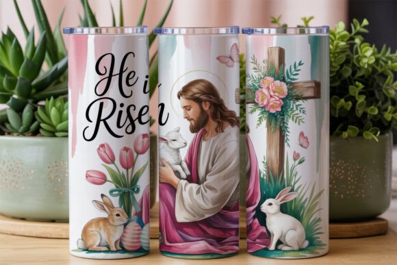 Easter Christian Bunny 20oz Tumbler Wrap