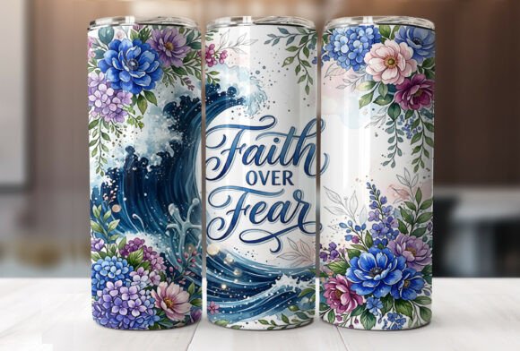 Faith over Fear Tumbler Wraps