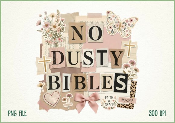 No Dusty Bibles Christian Faith Design Illustrations