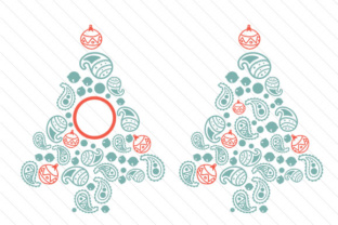 Paisley Christmas Tree Monogram Frame