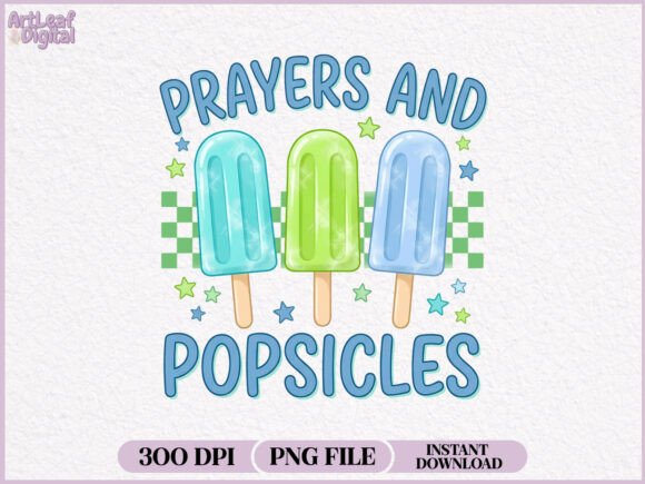 Prayers and Popsicles Christian Summer Illustrations