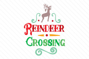 Reindeer Crossing: A Festive Graphic Design Asset for Local Branding