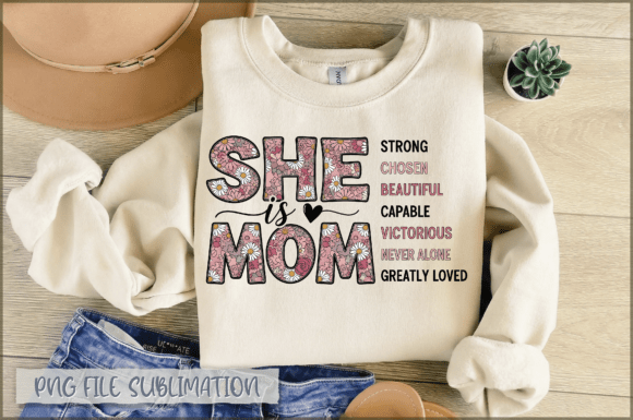 She is Mom PNG: Christian Mom Illustrations