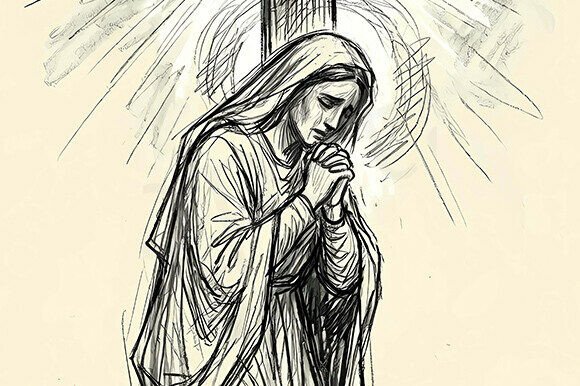 Sorrowful Virgin Mary Jesus Crucifixion